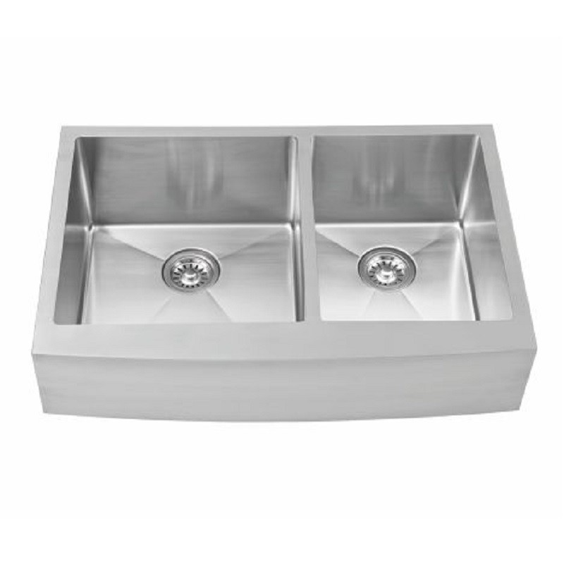 Farmhouse Double Bowl Apron Mount Stainless Steel Kitchen Sink,XJ3322DA