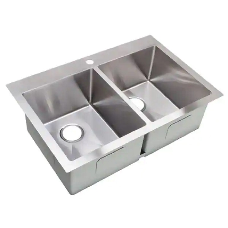 Stainless Steel Double Bowl Topmount Kitchen Sink,XJ3322D